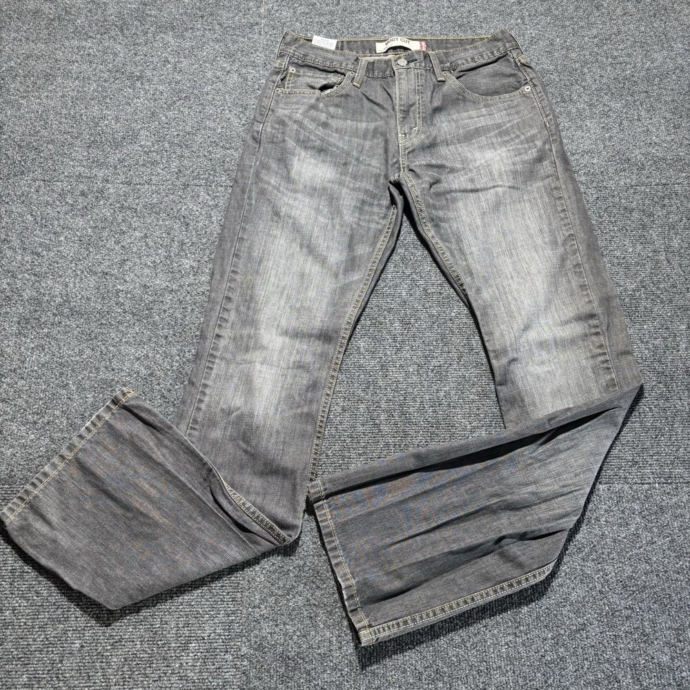 Levis 527 Slim Bootcut Jeans Mens 32x34 Faded Gray Denim 100% Cotton